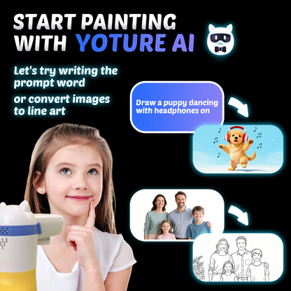 Smart Drawing Projector with built-in step-by-step learning images